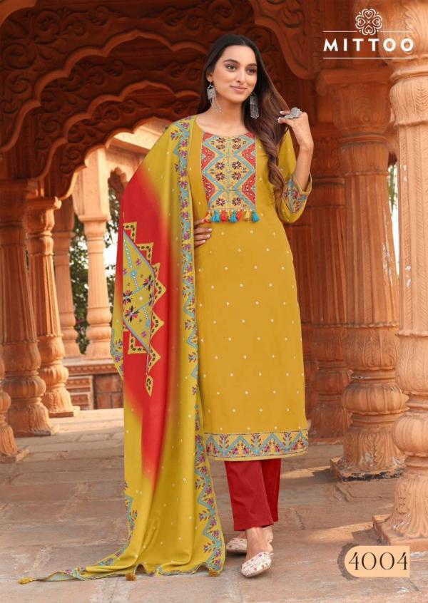 Mittoo Color Drop Rayon Kurti Bottom With Dupatta Collection