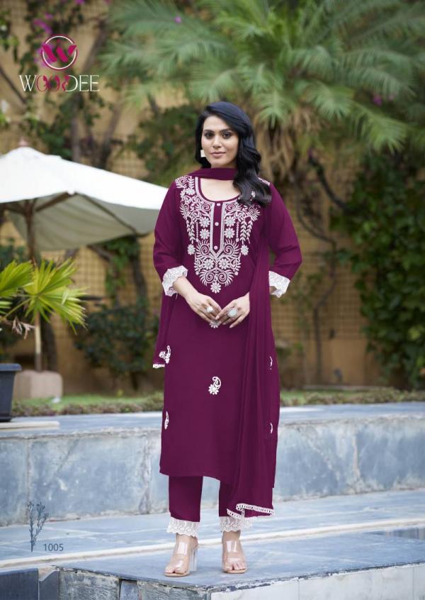 Woodee White Lotus Rayon Slub Readymade Collection