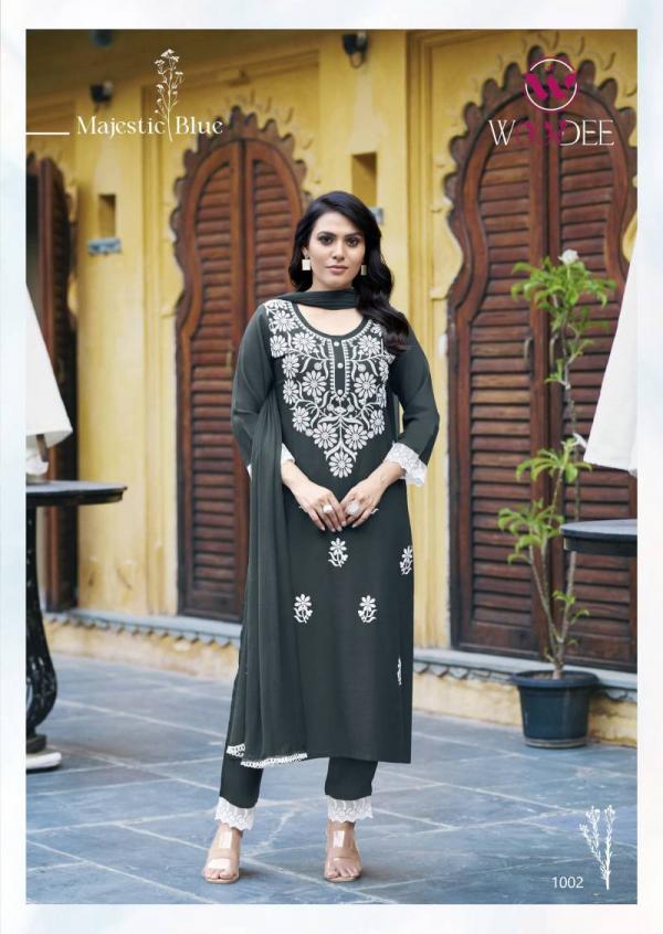 Woodee White Lotus Rayon Slub Readymade Collection