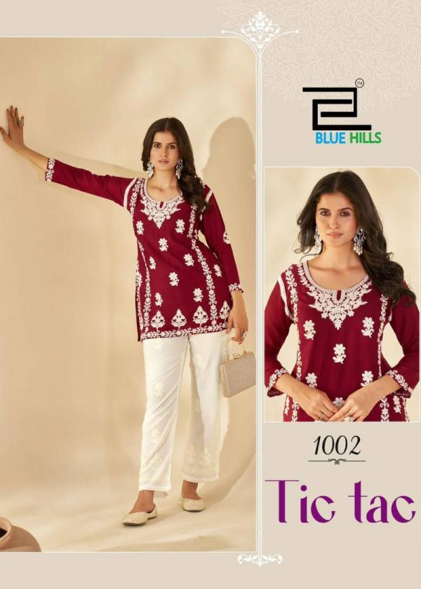 Blue Hills Tic Tac Rayon Kurti With Pant Collection