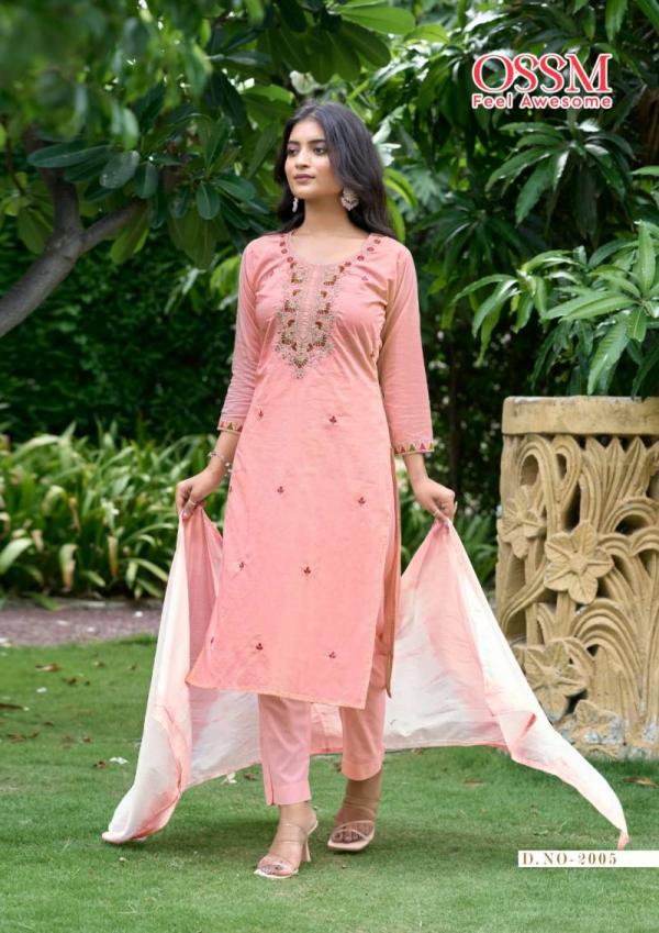 Ossm Mantra 2001 Series Cotton Kurti Bottom With Dupatta Collection