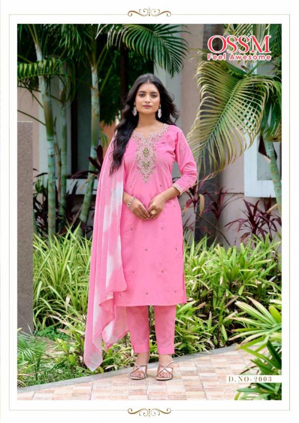 Ossm Mantra 2001 Series Cotton Kurti Bottom With Dupatta Collection