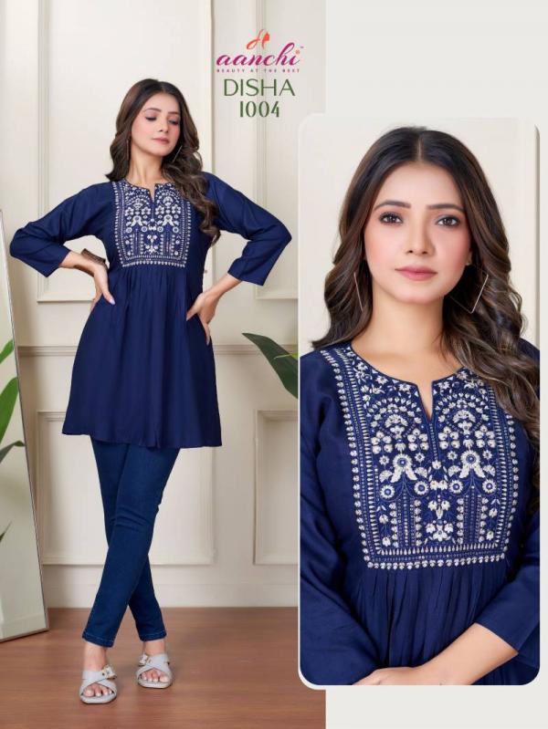 Aanchi Disha Short Top 1 Rayon Embroidered Tops Collection