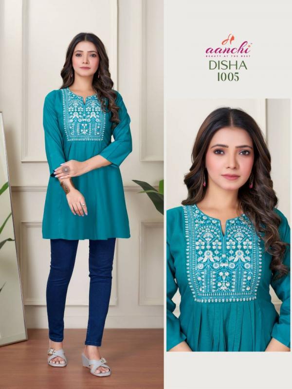 Aanchi Disha Short Top 1 Rayon Embroidered Tops Collection