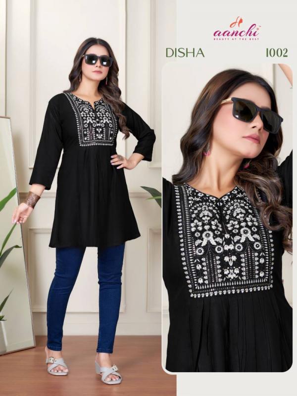 Aanchi Disha Short Top 1 Rayon Embroidered Tops Collection