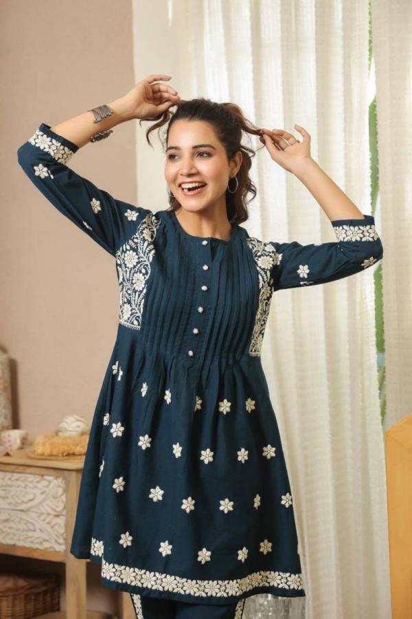 Tanyaa P 382 Cotton Lakhnavi Stylist Co Ord Set
