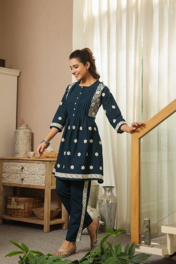 Tanyaa P 382 Cotton Lakhnavi Stylist Co Ord Set