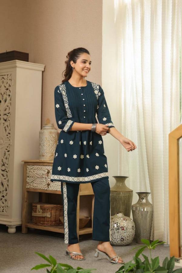 Tanyaa P 382 Cotton Lakhnavi Stylist Co Ord Set