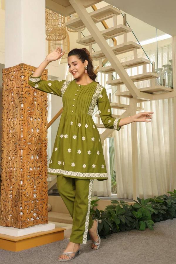 Tanyaa P 383 Cotton Lakhnavi Stylist Co Ord Set