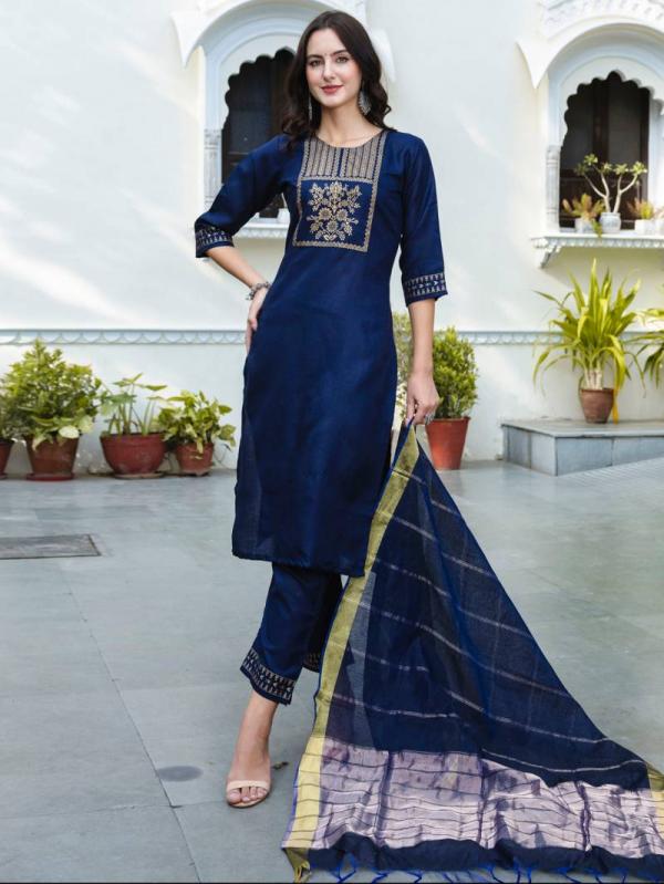 Veer 01 Beautiful Cotton Kurti Bottom With Dupatta Collection