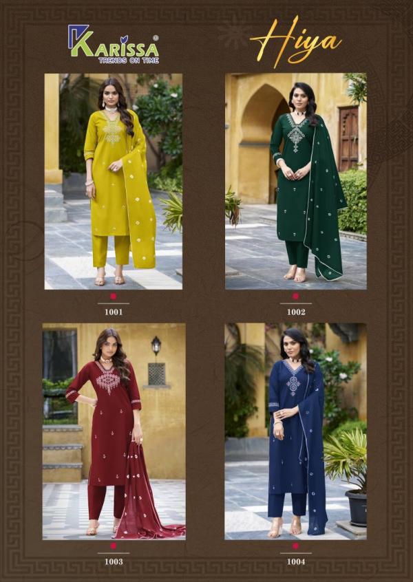 Karissa Hiya Cotton Thread Work Kurti Bottom With Dupatta Collection