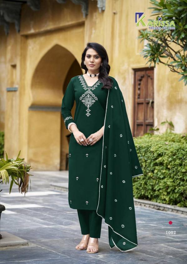 Karissa Hiya Cotton Thread Work Kurti Bottom With Dupatta Collection