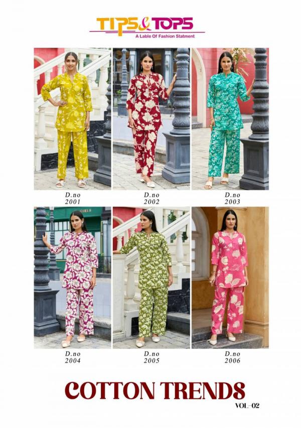 Tips And Tops Cotton Trends Vol 2 Cotton Printed Co Ord Set
