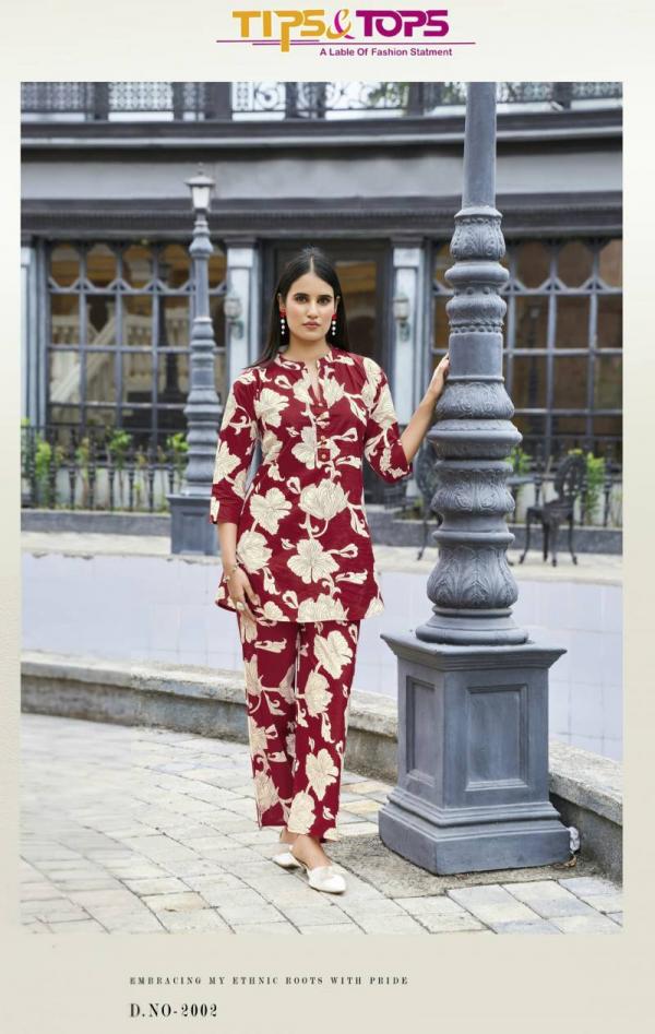 Tips And Tops Cotton Trends Vol 2 Cotton Printed Co Ord Set