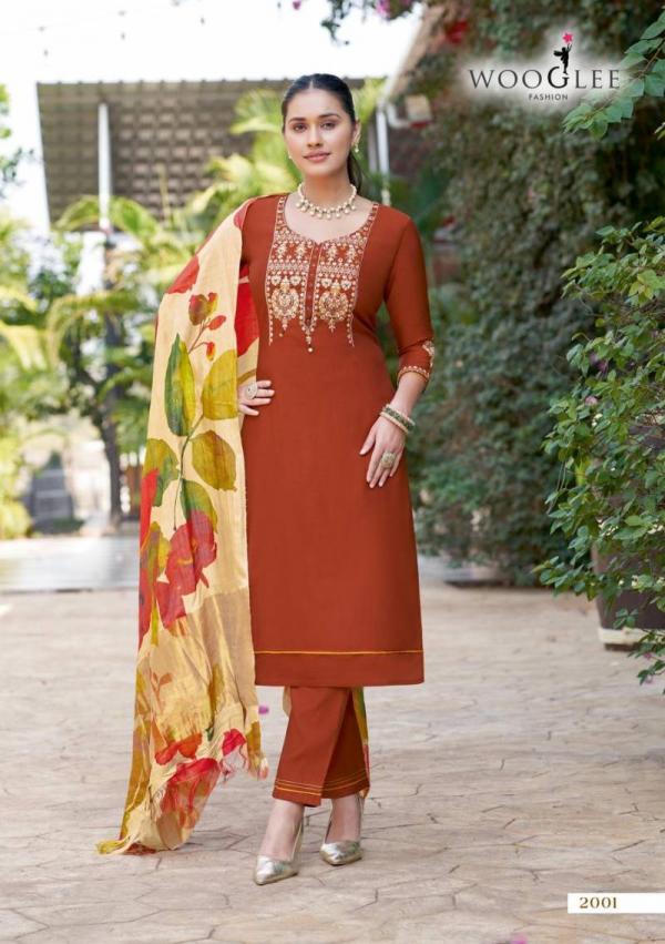 Wooglee Abhilasha Viscose Weaving Kurti Bottom With Dupatta