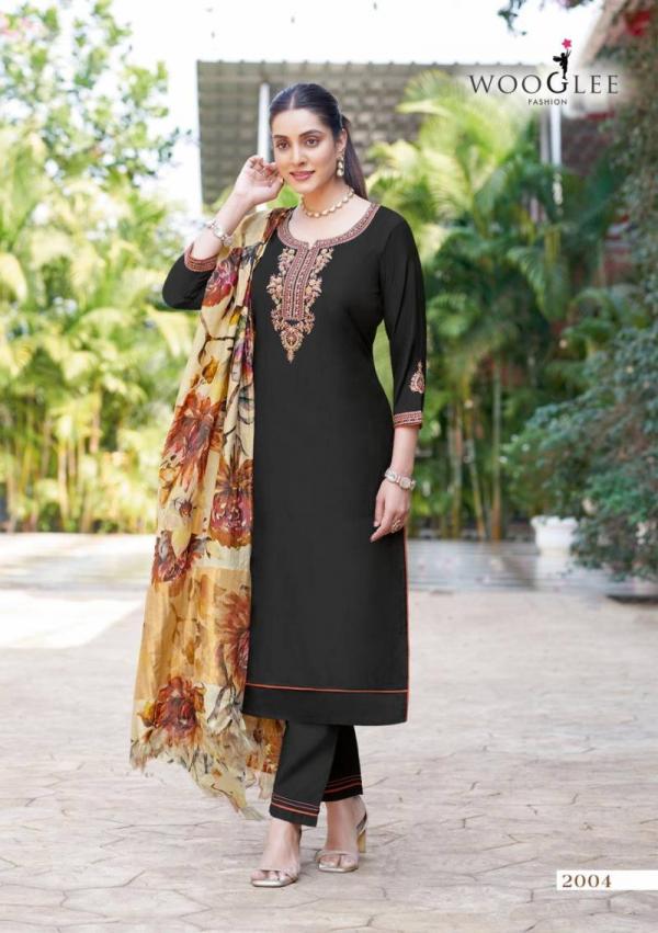 Wooglee Abhilasha Viscose Weaving Kurti Bottom With Dupatta