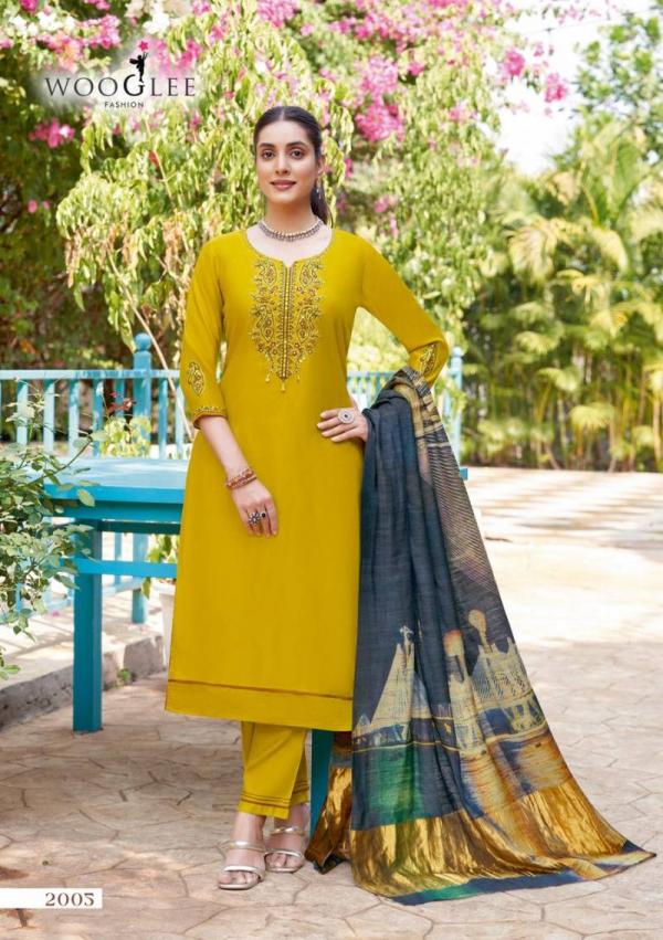 Wooglee Abhilasha Viscose Weaving Kurti Bottom With Dupatta