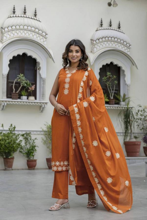 Tanyaa P 404 Cotton Work Kurti Bottom With Dupatta