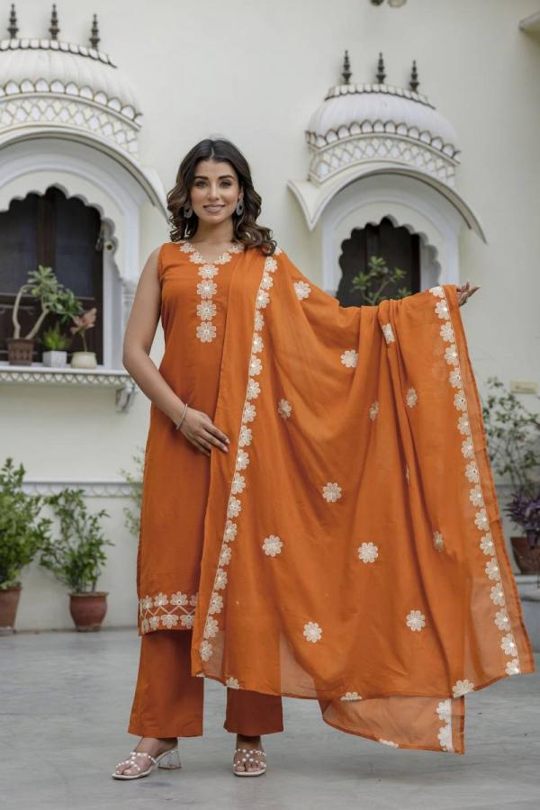 Tanyaa P 404 Cotton Work Kurti Bottom With Dupatta
