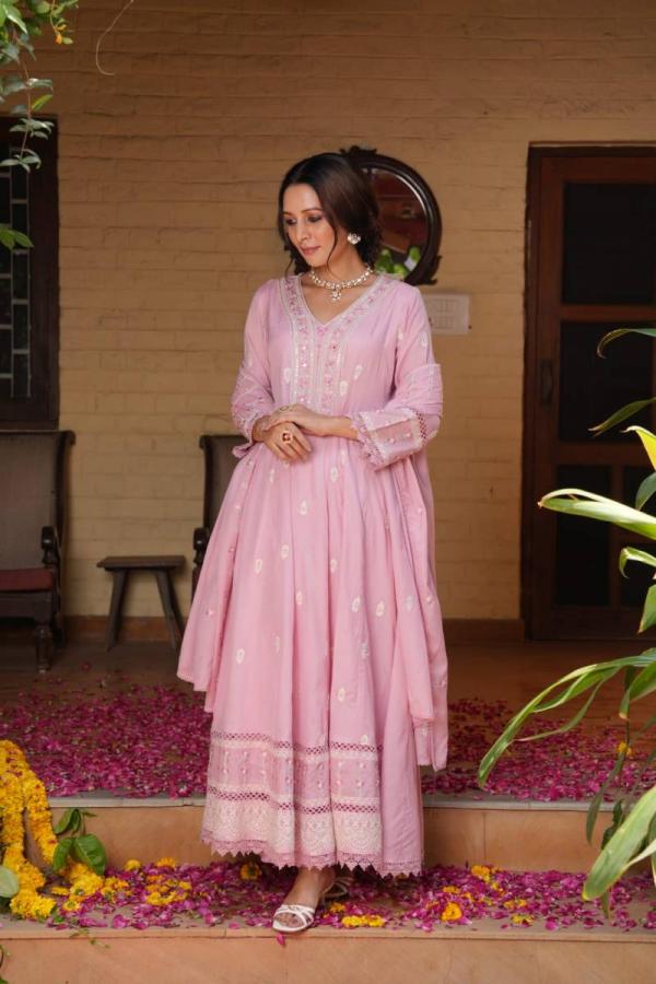 Tanyaa P 408 Designer Mul Chanderi Cotton Readymade Suit