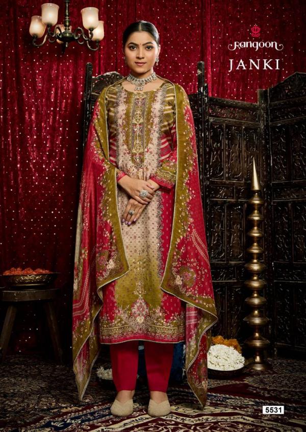 Rangoon Janki 5531 Series Muslin Digital Print Aari Wok Readymade Suit