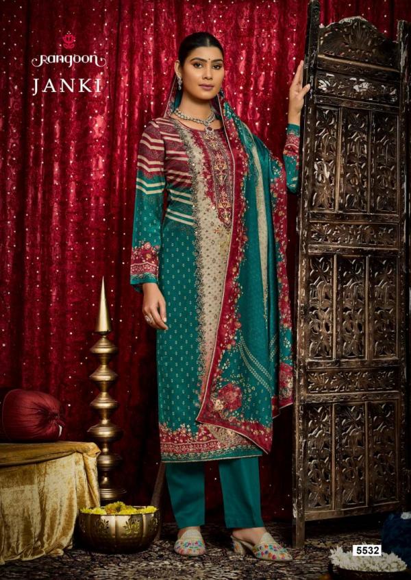 Rangoon Janki 5531 Series Muslin Digital Print Aari Wok Readymade Suit