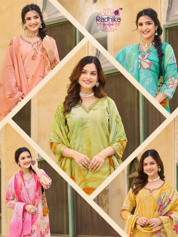 Radhika Cotton Spark Vol 1 Cotton Printed Kurti Bottom With Dupatta