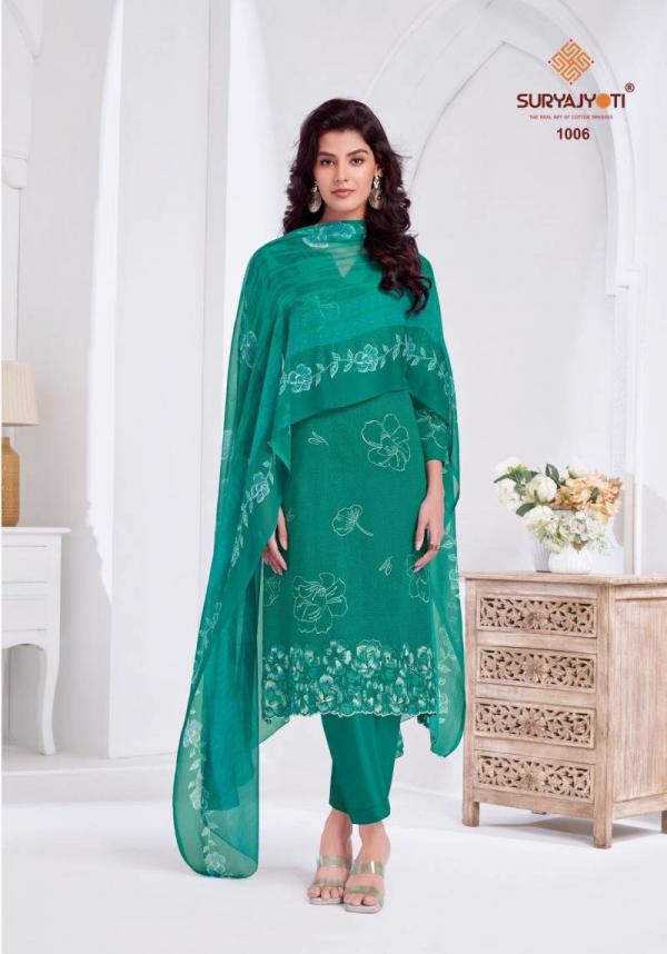 Suryajyoti Kashya Vol 1 Pure Lawn Embroidered Border Dress Material