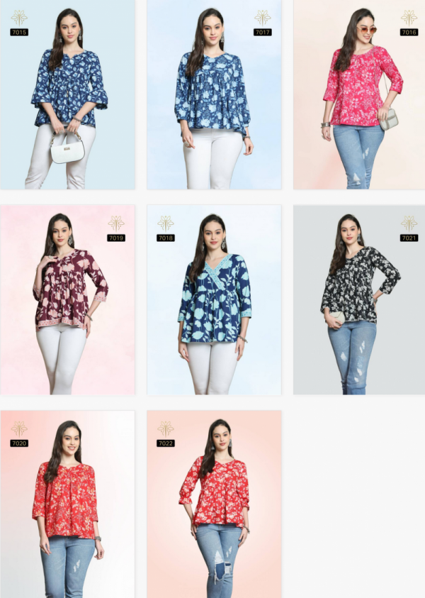 Trendy Aaradhya Vol 24 Cotton Western Tops Collection