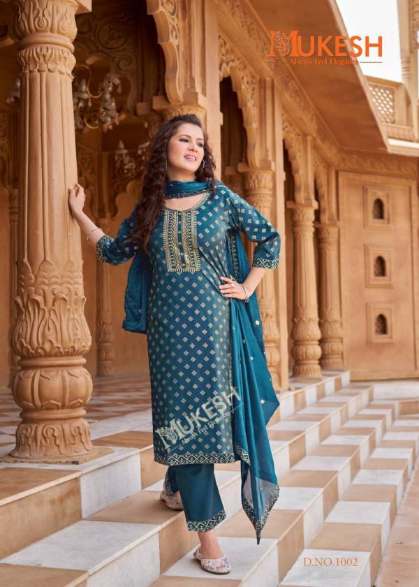 Mukesh Mannat Vol 2 Embroidered Top Bottom With Dupatta Collection