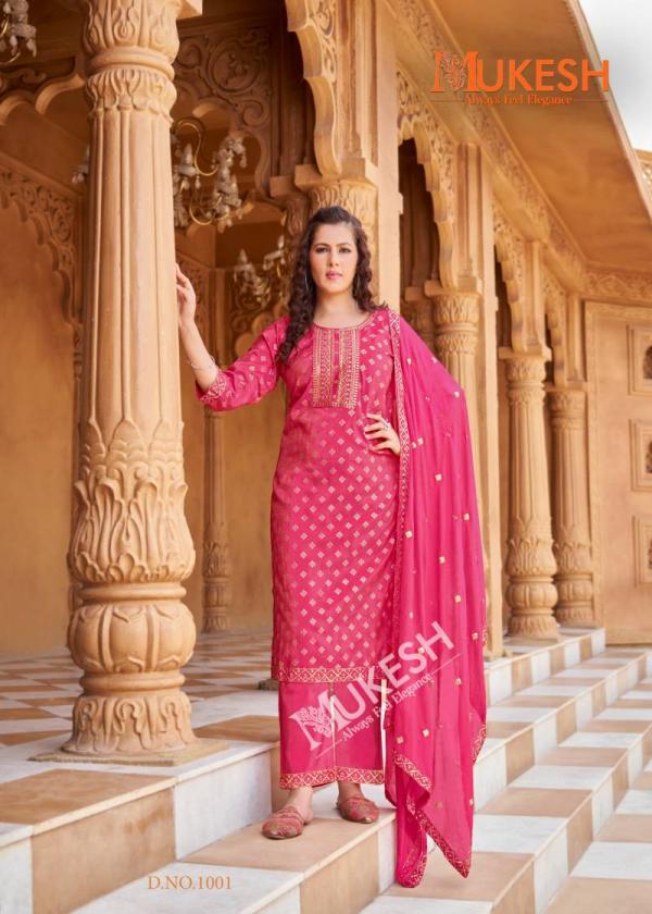 Mukesh Mannat Vol 2 Embroidered Top Bottom With Dupatta Collection