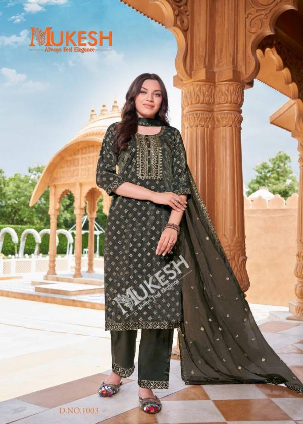 Mukesh Mannat Vol 2 Embroidered Top Bottom With Dupatta Collection