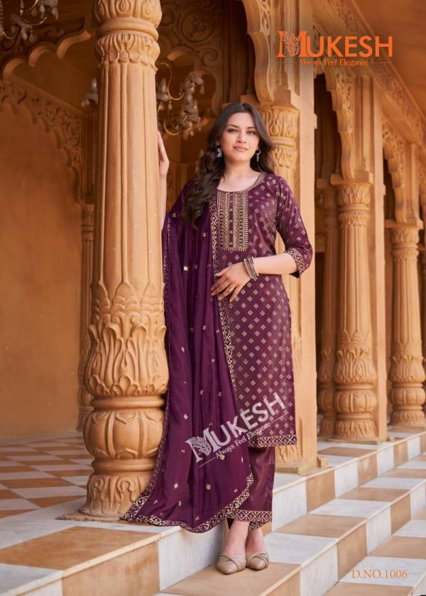 Mukesh Mannat Vol 2 Embroidered Top Bottom With Dupatta Collection