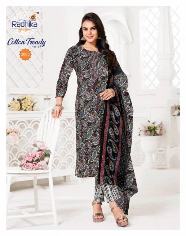 Radhika Cotton Trendy Vol 2 Cotton Kurti Pant With Dupatta Collection