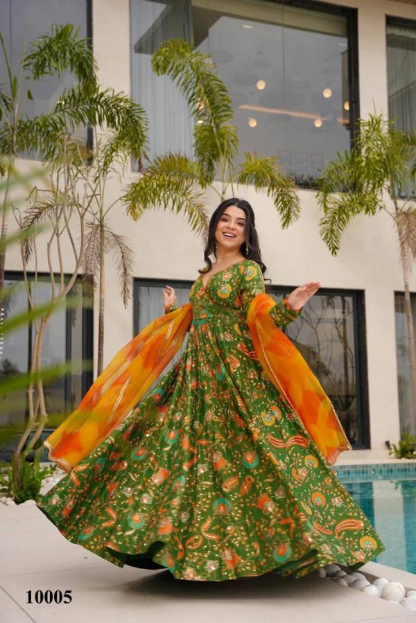 Clora Vol 10 Anarkali Flared Printed Fancy Gown Collection