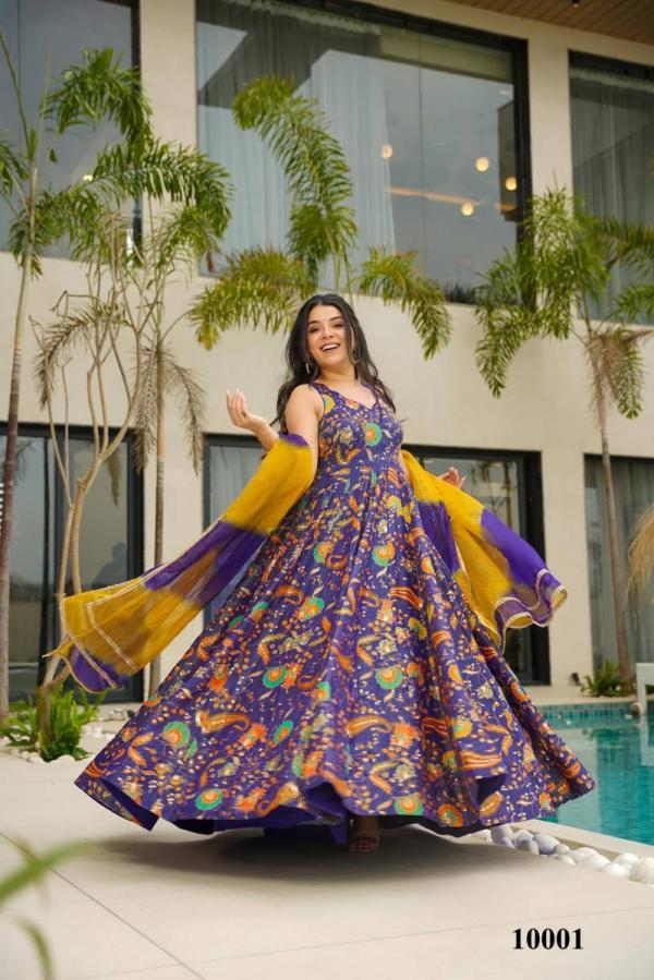 Clora Vol 10 Anarkali Flared Printed Fancy Gown Collection