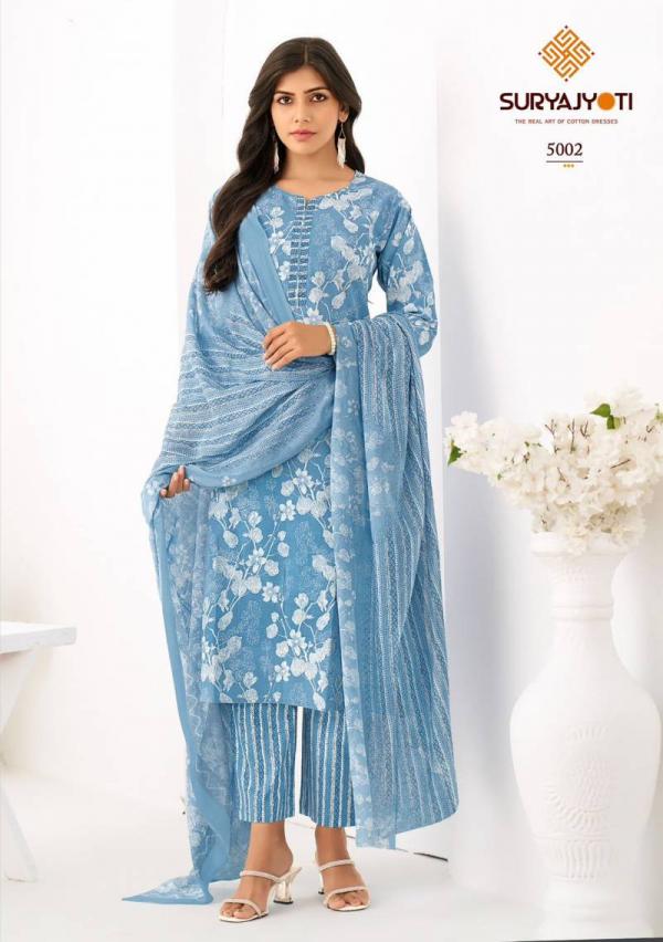 Suryajyoti Ice Look Vol 5 Cotton Printed Dress Material Collection