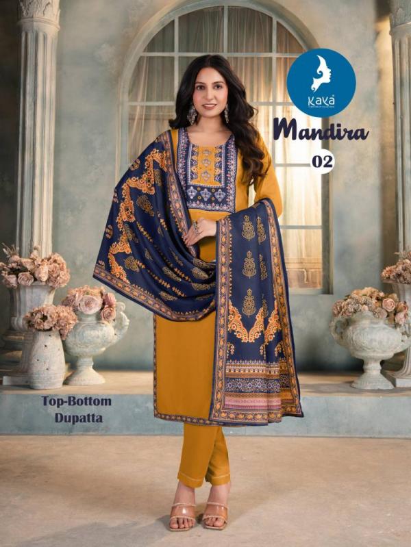 Kaya Mandira Rayon With Maslin Digital Printed Readymade Suit