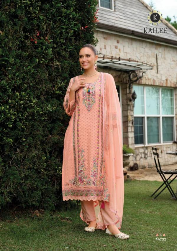 Kailee Gulzar Cotton Schiffli Top Bottom With Dupatta Collection