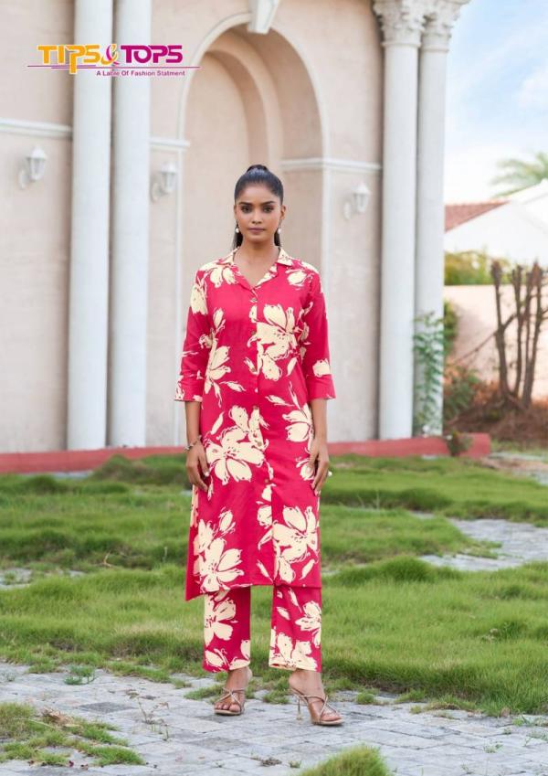 Tips And Tops Trendy Touch Vol 2 Rayon Printed Co Ord Set