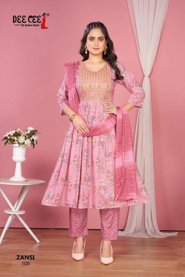 Deecee Zansi Rayon Foil Printed Kurti Bottom With Dupatta