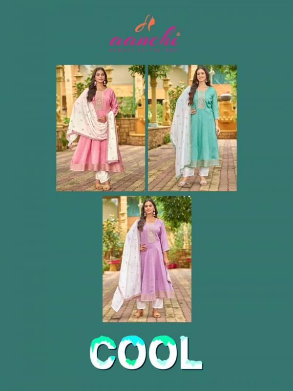 Aanchi Cool Fancy Kurti Bottom With Dupatta Collection