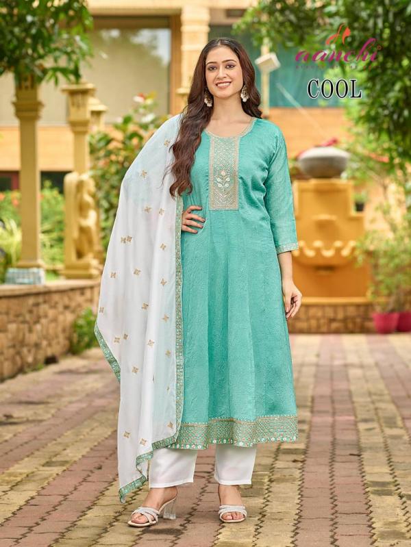 Aanchi Cool Fancy Kurti Bottom With Dupatta Collection