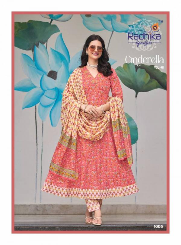 Radhika Cinderella Vol 1 Anarkali Cotton Printed Readymade Collection
