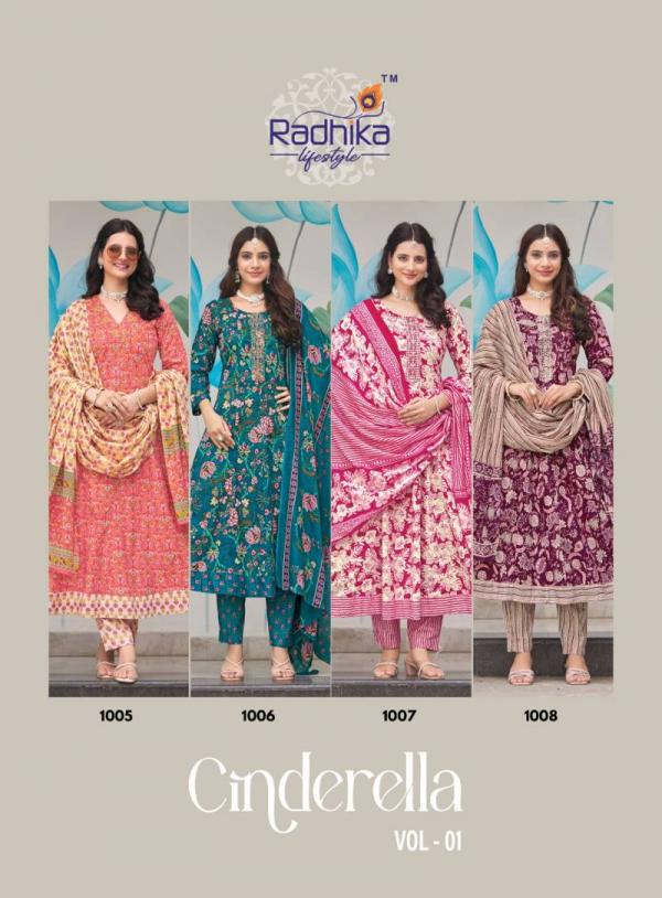 Radhika Cinderella Vol 1 Anarkali Cotton Printed Readymade Collection