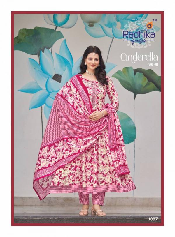 Radhika Cinderella Vol 1 Anarkali Cotton Printed Readymade Collection