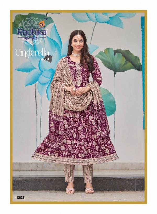 Radhika Cinderella Vol 1 Anarkali Cotton Printed Readymade Collection