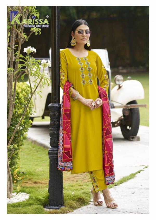 Karissa Anika Thread Work Kurti Bottom With Dupatta Collection