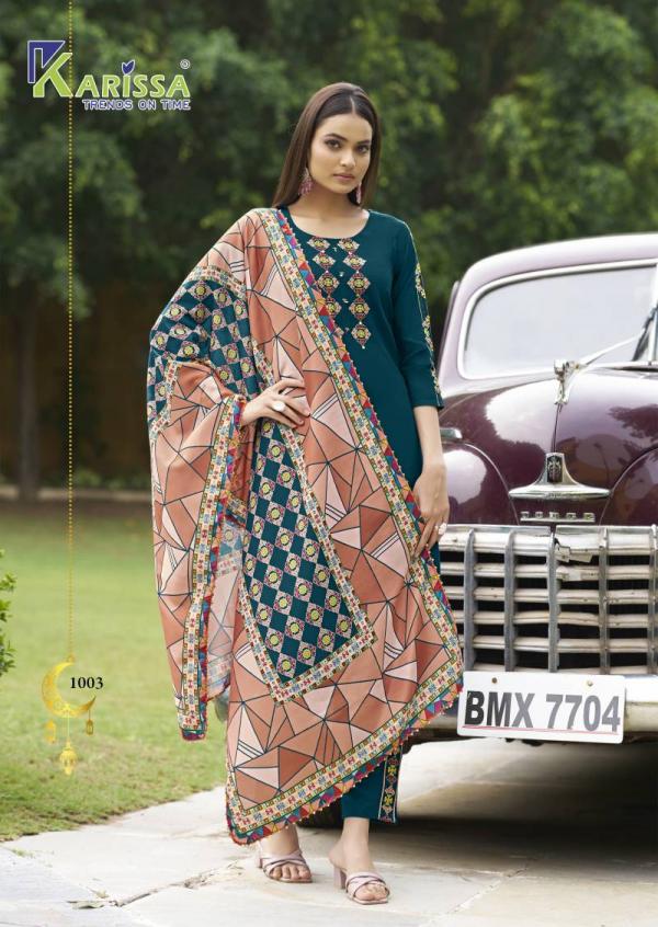 Karissa Anika Thread Work Kurti Bottom With Dupatta Collection