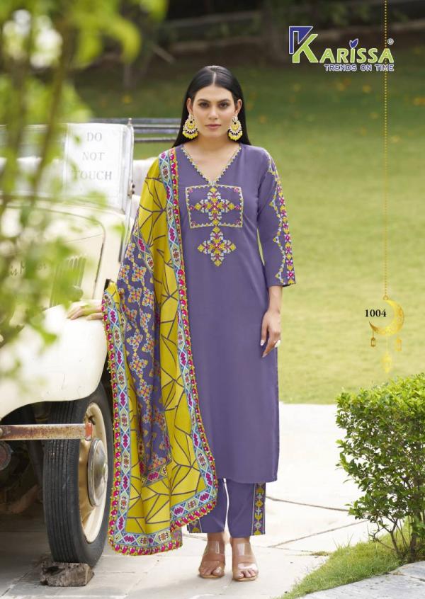 Karissa Anika Thread Work Kurti Bottom With Dupatta Collection